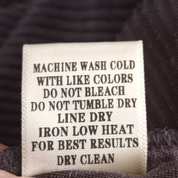 VERY J GRAY CORDEROY OVERALL DRESS SZ.L GUC. - Picture 9 of 9